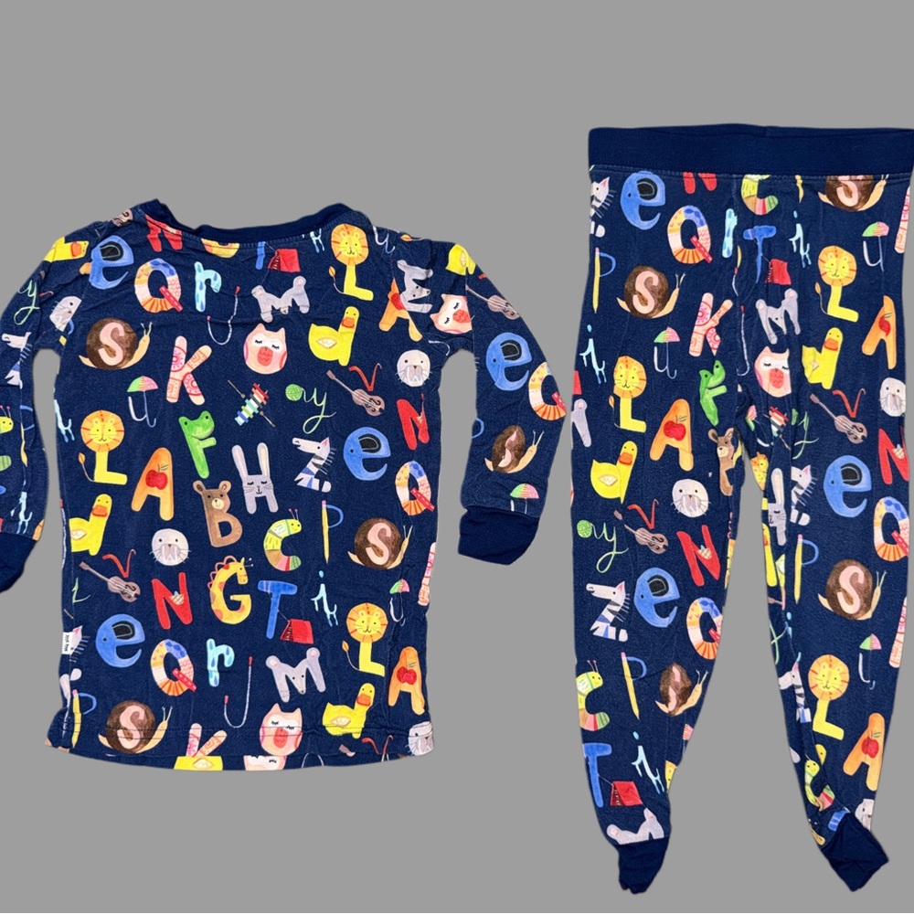 Little Sleepies 2 Piece Pajamas | Unisex | 12-18 Months | Like New - Picture 2 of 4
